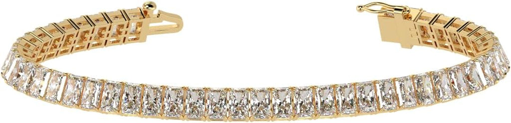 Houston Diamond District 2 to 28 Carat Lab Grown Diamond Classic Tennis Bracelet, 4-Prong Setting for Women (E-F Color, VS2-SI1 Clarity)