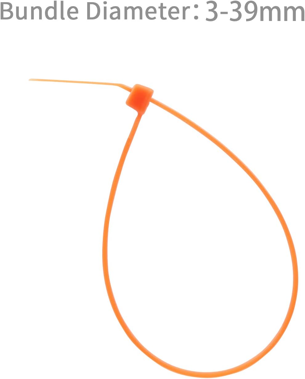 XINGO 100PCS Cable Zip Ties Heavy Duty, Premium Nylon Plastic Wire Ties with 50 Pounds Tensile Strength, Self-Locking Black Nylon Zip Ties for Indoor and Outdoor (6 inch, Orange)-VerdiqueGarden