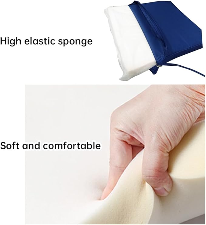 3-Pack Outdoor Patio Furniture Replacement Cushions Set–High-Elastic Sponge Cushions Fit 4-Piece Wicker Rattan Sofa, Loveseat & Chairs, 36x18x2 & 18x18x2, Waterproof, Fade-Resistant (Navy blue)-VerdiqueGarden