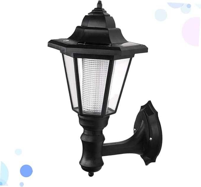 DOITOOL Solar Wall Lights Outdoor, 6-Pack Hexagonal LED Wall Sconce, Black, 16x28CM, IP44 Waterproof, Automatic On/Off, Outdoor Porch Garden Fence Landscape Hotel Restaurant Patio-VerdiqueGarden