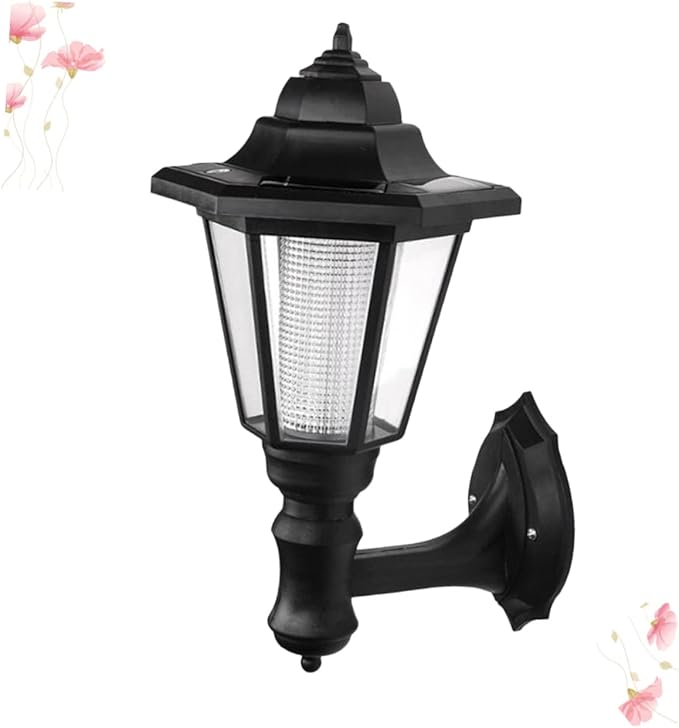 DOITOOL Solar Wall Lights Outdoor, 6-Pack Hexagonal LED Wall Sconce, Black, 16x28CM, IP44 Waterproof, Automatic On/Off, Outdoor Porch Garden Fence Landscape Hotel Restaurant Patio-VerdiqueGarden