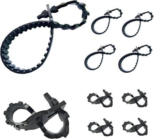 10 Pcs Tree Stake Supports Adjustable Tree Plant Ties Tree Training System, Heavy Duty Tree Stake Straps for Straightening, Reinforced Straps forTrees (5 Pcs 23.6 in + 5 Pcs 10.6 in)-VerdiqueGarden