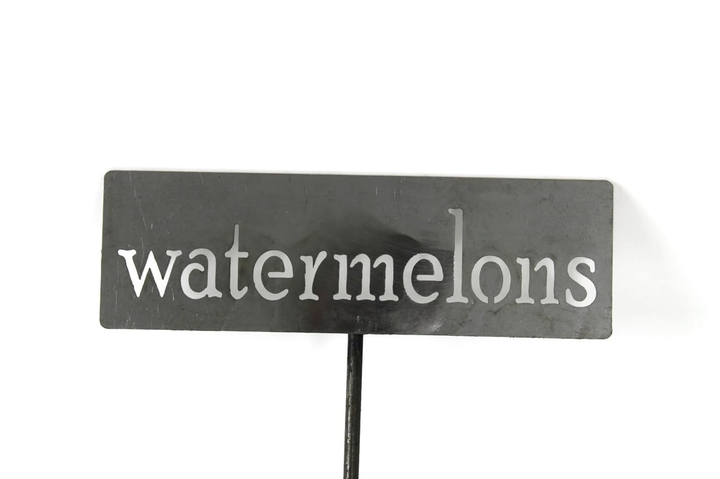 Classic Metal Garden Markers 19 Inches Tall (watermelons, Raw, Unfinished Steel (will rust with time))-VerdiqueGarden