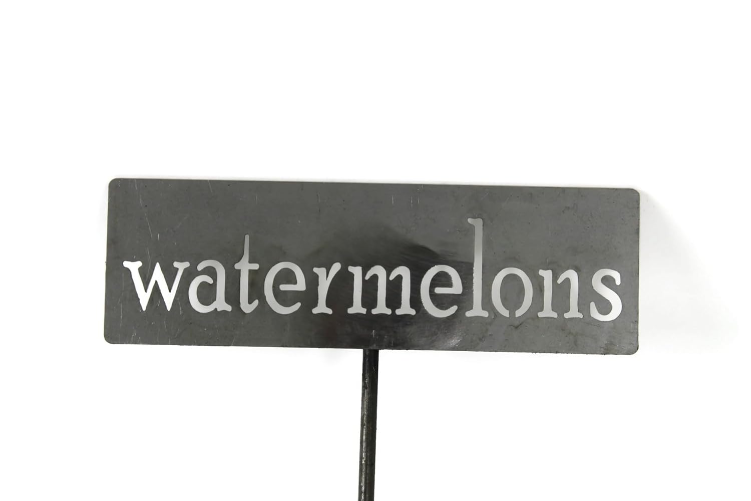 Classic Metal Garden Markers 19 Inches Tall (watermelons, Raw, Unfinished Steel (will rust with time))-VerdiqueGarden