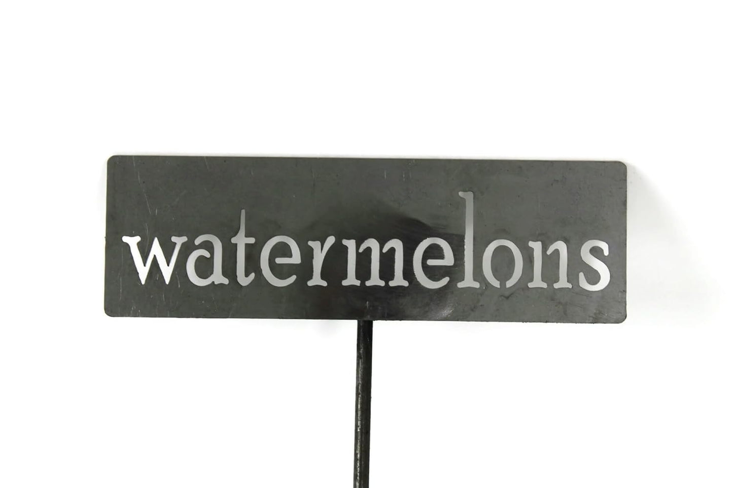 Classic Metal Garden Markers 19 Inches Tall (watermelons, Raw, Unfinished Steel (will rust with time))-VerdiqueGarden
