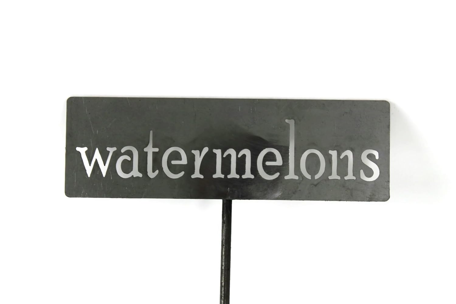 Classic Metal Garden Markers 19 Inches Tall (watermelons, Raw, Unfinished Steel (will rust with time))-VerdiqueGarden