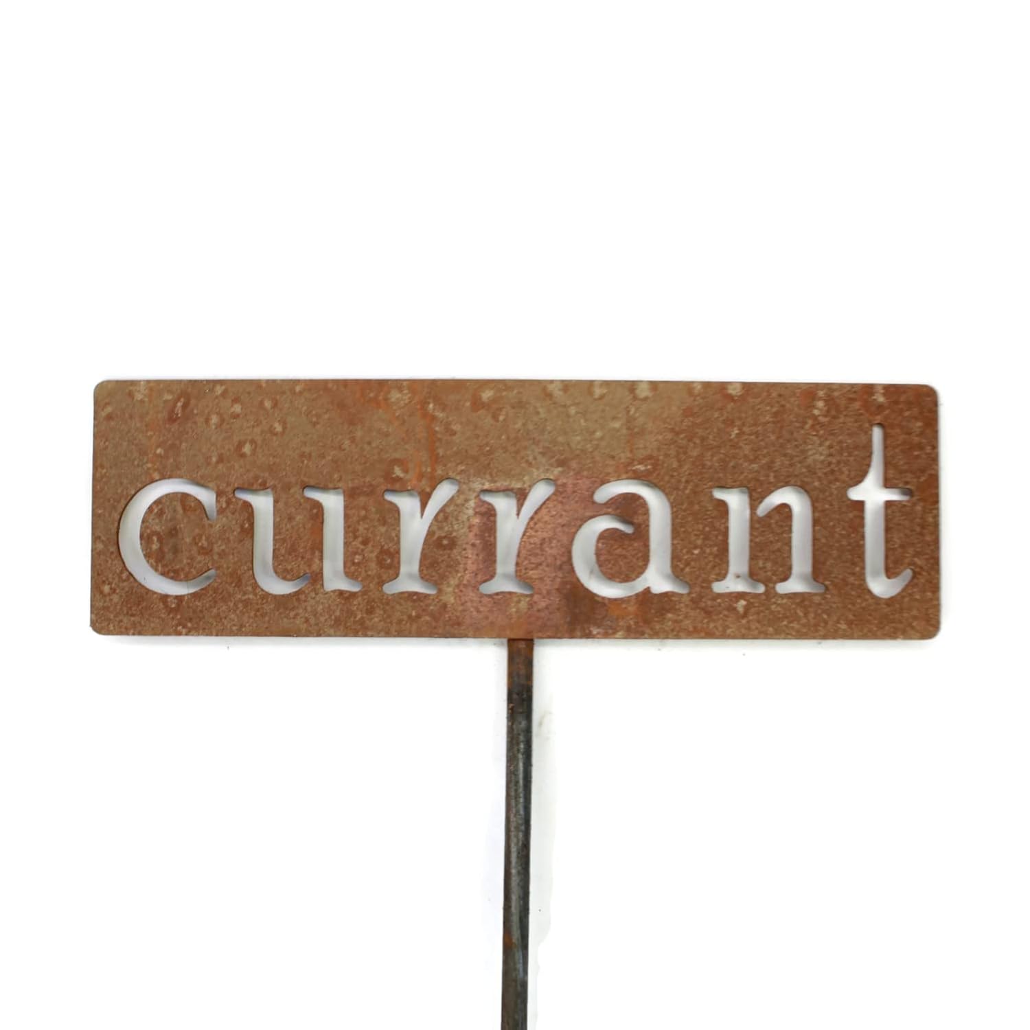 Classic Metal Garden Markers 19 Inches Tall (currant, Naturally Rusted)-VerdiqueGarden