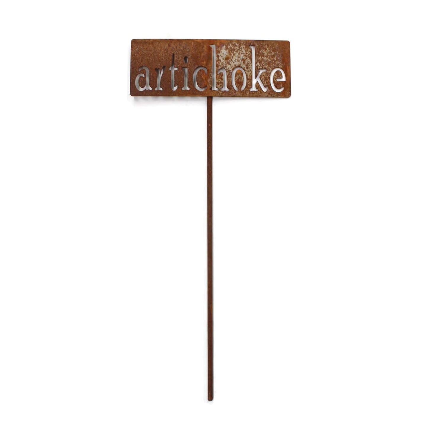 Classic Metal Garden Markers 19 Inches Tall (artichoke, Naturally Rusted)-VerdiqueGarden