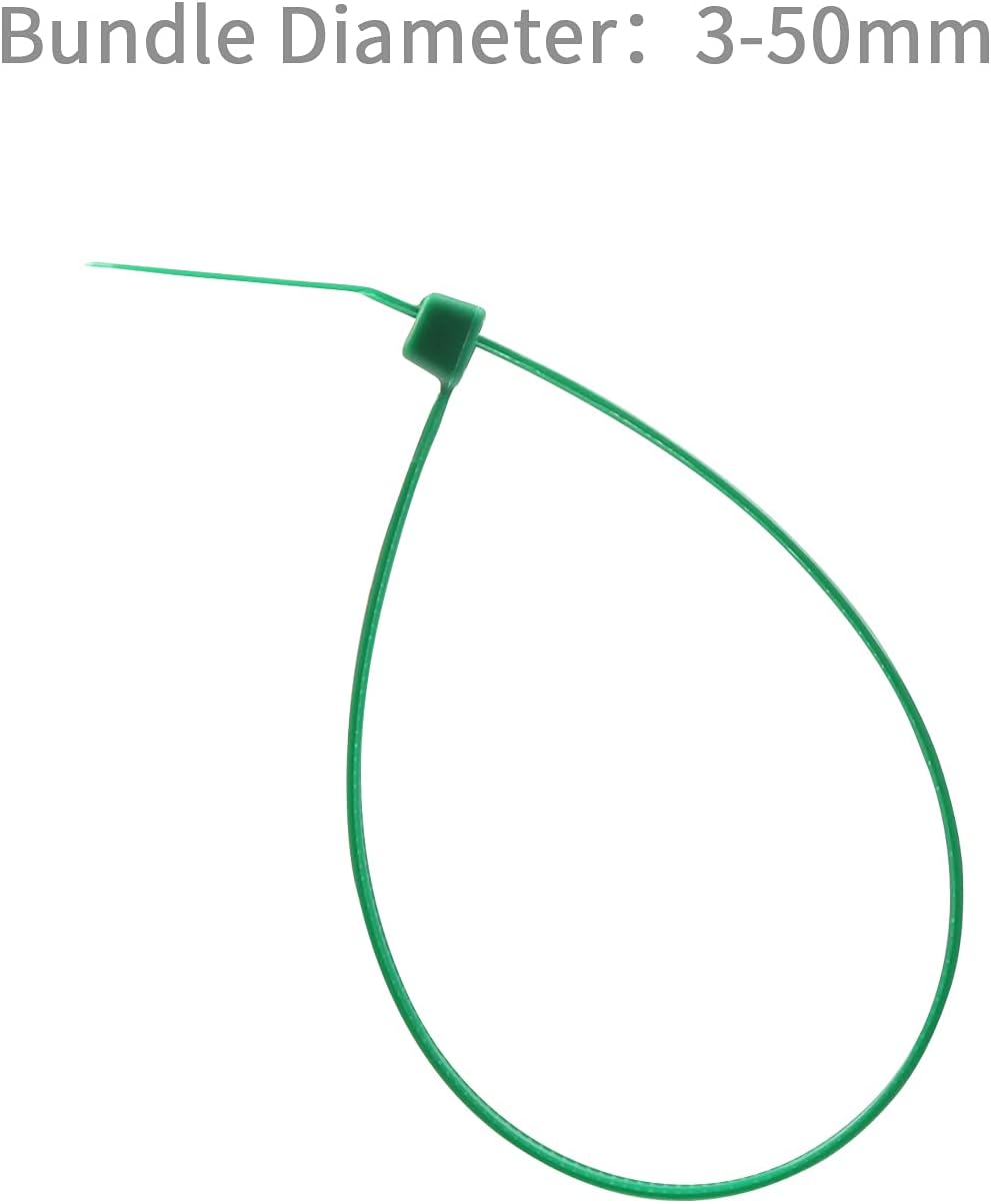 XINGO 8 Inch Green Cable Zip Ties (500 Pack), 40 Lbs Tensile Strength-Heavy Duty, Self-Locking Nylon Plastic Nylon Wire Ties for indoor and outdoor use-VerdiqueGarden