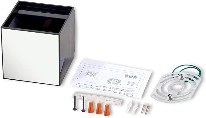 LANFU Indoor Cube Wall Light 10W COB 3000K Modern Up/Down Wall Sconce for Bedroom Living Room Staircase Lighting Fixture,1200 Lumen, Outside Wall Lights for House IP65 Waterproof Porch Lights-VerdiqueGarden