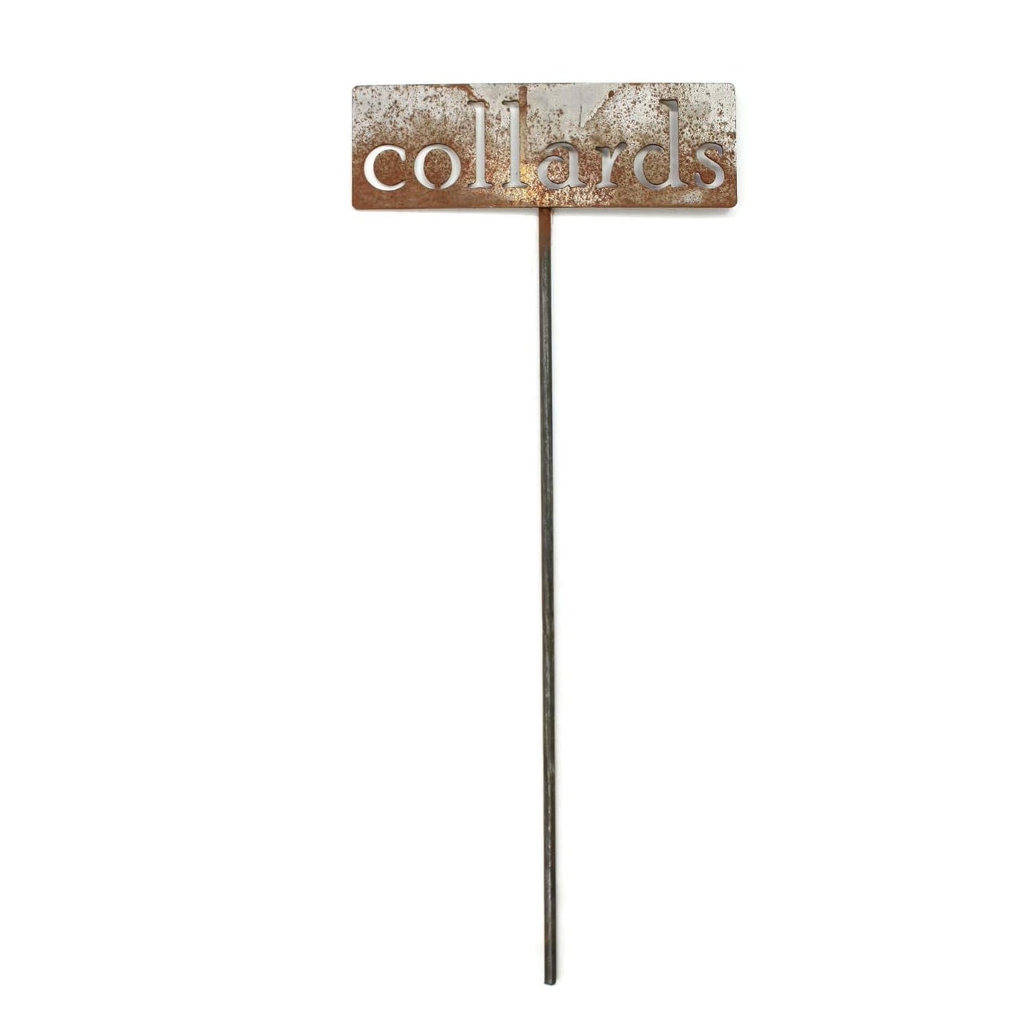 Classic Metal Garden Markers 19 Inches Tall (collards, Naturally Rusted)-VerdiqueGarden