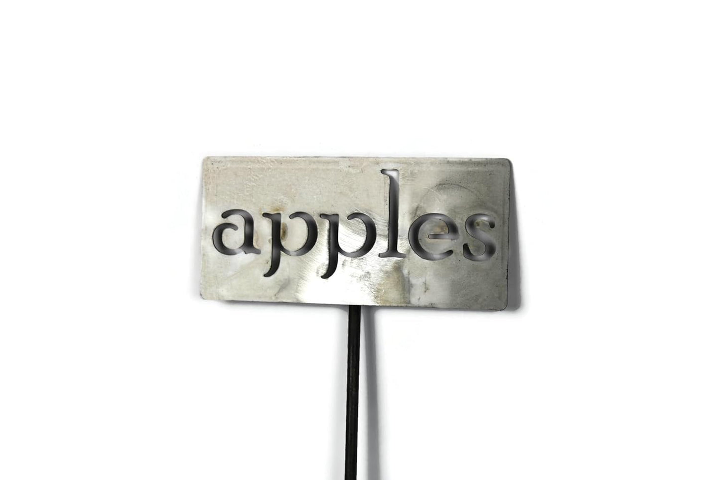 Classic Metal Garden Markers 19 Inches Tall (apples, Raw, Unfinished Steel (will rust with time))-VerdiqueGarden
