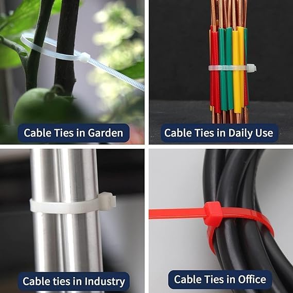 XINGO 1000 PCS Purple Zip Ties 8 Inch, 60 LBS Tensile Strength, Self-Locking Nylon Plastic Nylon PA66 Wire Ties for Indoor and Outdoor Use-VerdiqueGarden