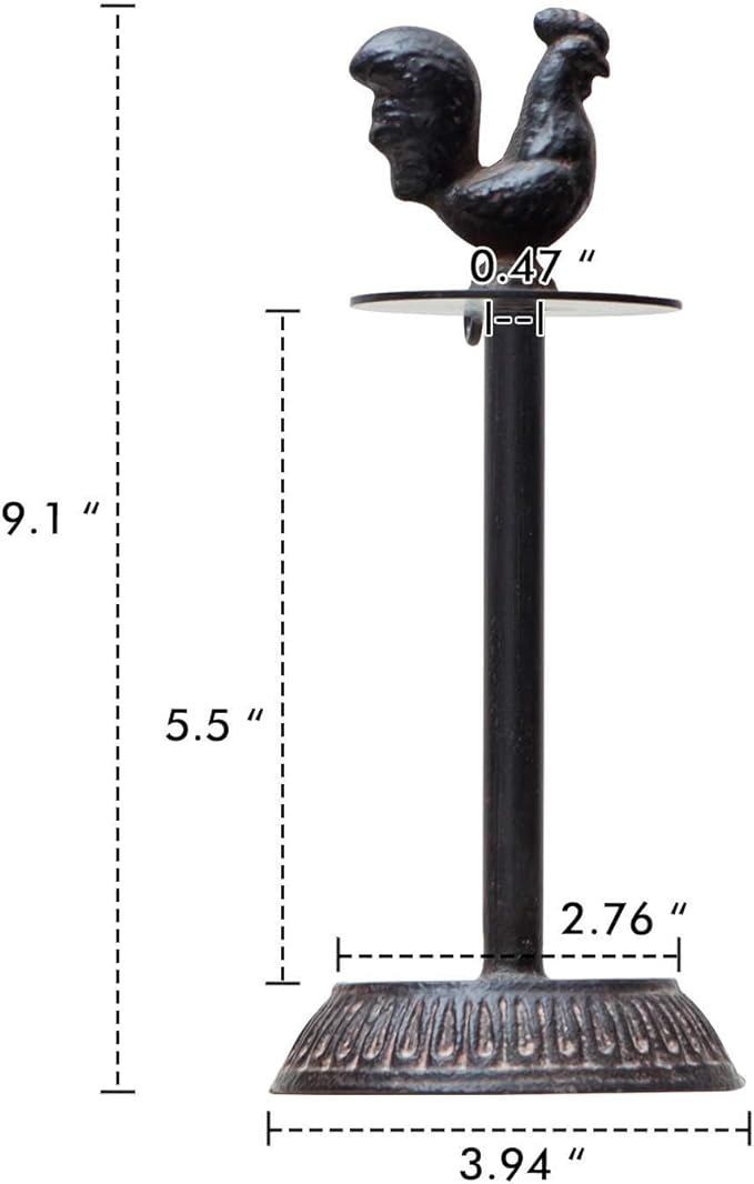 SOFFEE DESIGN Vintage Jute Twine Spool and Scissors Holder for Garden Farmhouse Kitchen Antique Twine and Scissors Set Black Rooster-VerdiqueGarden