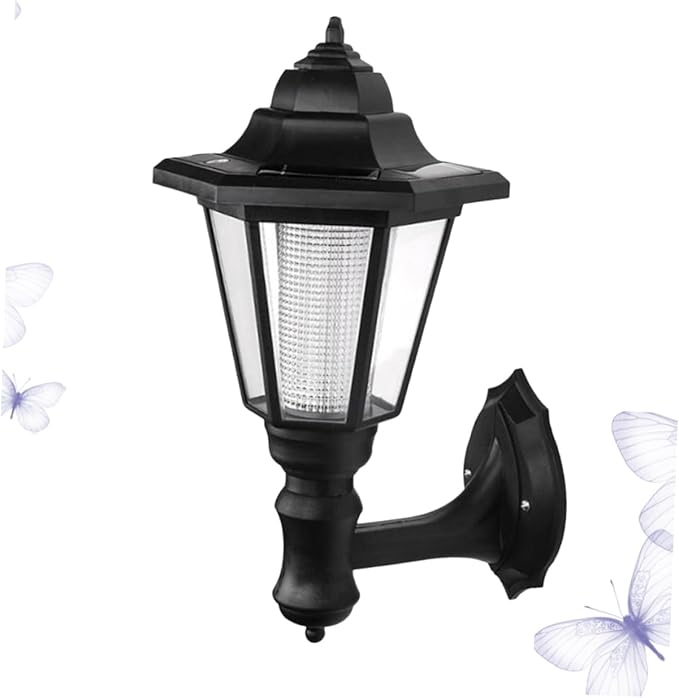 DOITOOL Solar Wall Lights Outdoor, 6-Pack Hexagonal LED Wall Sconce, Black, 16x28CM, IP44 Waterproof, Automatic On/Off, Outdoor Porch Garden Fence Landscape Hotel Restaurant Patio-VerdiqueGarden