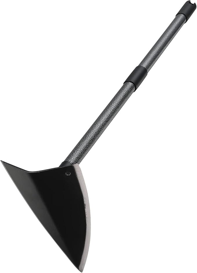 Hoe Garden Tool,Triangle Gardening Hoe with Sharp Blade for Digging,Weeding,Cutting and Loosing Soil,72 Inch Adjustable Length Metal Handle…-VerdiqueGarden