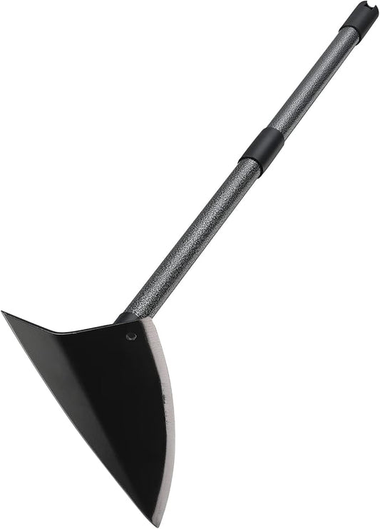 Hoe Garden Tool,Triangle Gardening Hoe with Sharp Blade for Digging,Weeding,Cutting and Loosing Soil,60 Inch Adjustable Length Metal Handle…-VerdiqueGarden