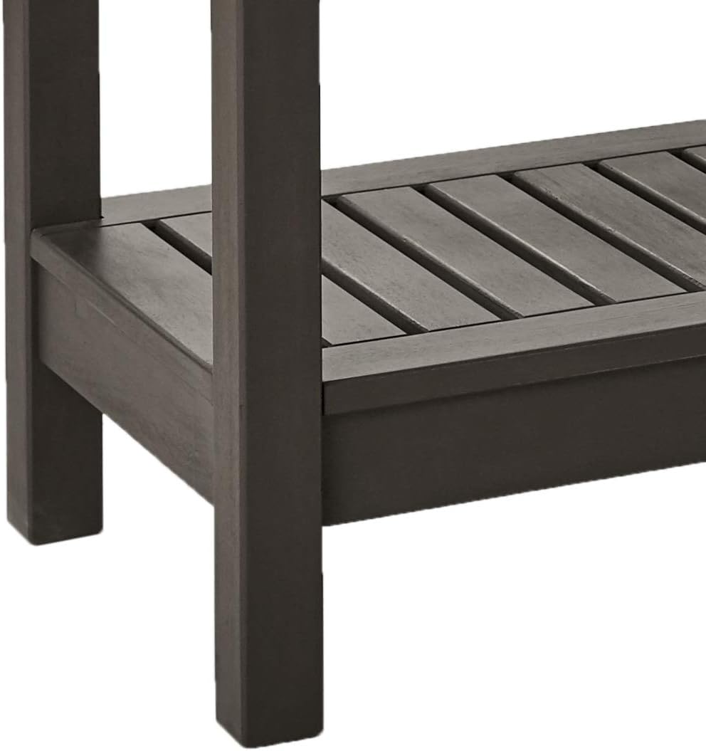 Cambridge Casual Solid Wood Alfresco Outdoor Console Table – Dark Brown Finish – Durable and Stylish Accent Plant Table for Patio, Deck, Porch, Garden, and Outdoor Spaces-VerdiqueGarden