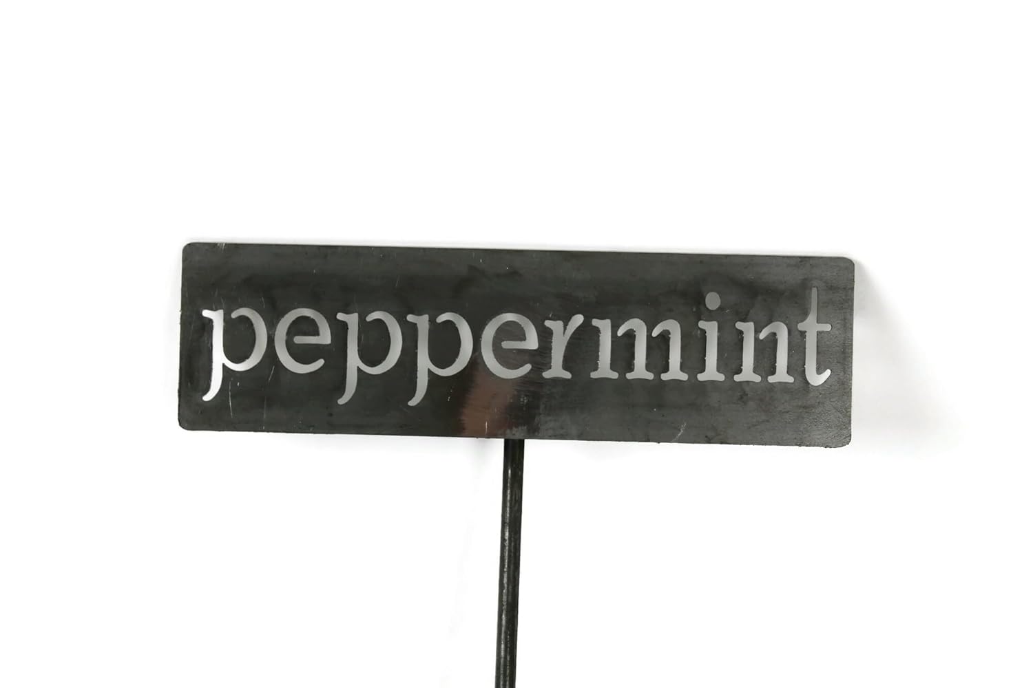 Classic Metal Garden Markers 19 Inches Tall (peppermint, Raw, Unfinished Steel (will rust with time))-VerdiqueGarden