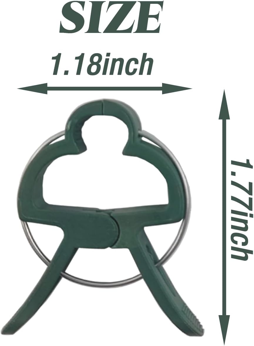 GXXMEI 100PCS Plant Clips Garden Clips for Tomato Cage, Tomatoes Clips Plant Support Clips for Bamboo Stakes, Climbing Plants, Vines, Gentle Plant & Flower Trellis Clips for Plant Stalks, Stems-VerdiqueGarden
