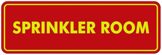 Signs ByLITA Standard Sprinkler Room Sign (Red/Yellow) - Large-VerdiqueGarden