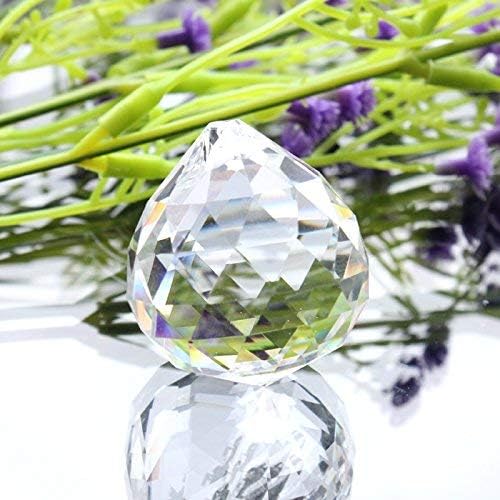 MerryNine 60mm Clear Crystal Ball Prism Sun Shine Catcher Rainbow Pendants Maker, Hanging Crystals Prisms for Windows, for Feng Shui, for Gift(60mm/2.36" 1pack)-VerdiqueGarden
