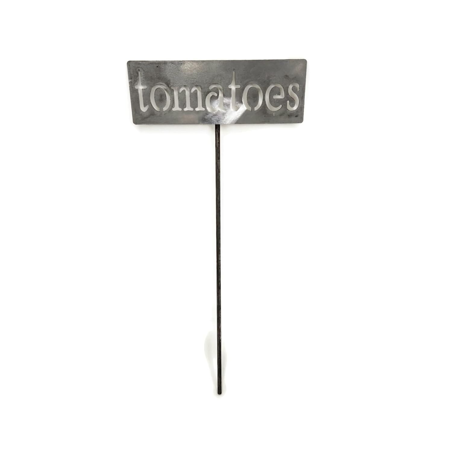 Classic Metal Garden Markers 19 Inches Tall (tomatoes, Raw, Unfinished Steel (will rust with time))-VerdiqueGarden