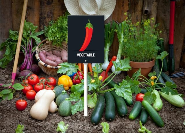 Eveokoki Aluminum Seed & Plant Labels - Plant Markes for Seedlings-Plant Tags for Pots - Garden Signs for Vegetable - Durable Markers for Plants Outdoor Waterproof - Garden Decor for Farmhouse-VerdiqueGarden