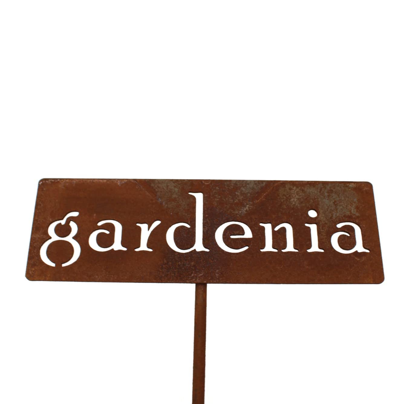 Classic Metal Garden Markers 19 Inches Tall (gardenia, Naturally Rusted)-VerdiqueGarden
