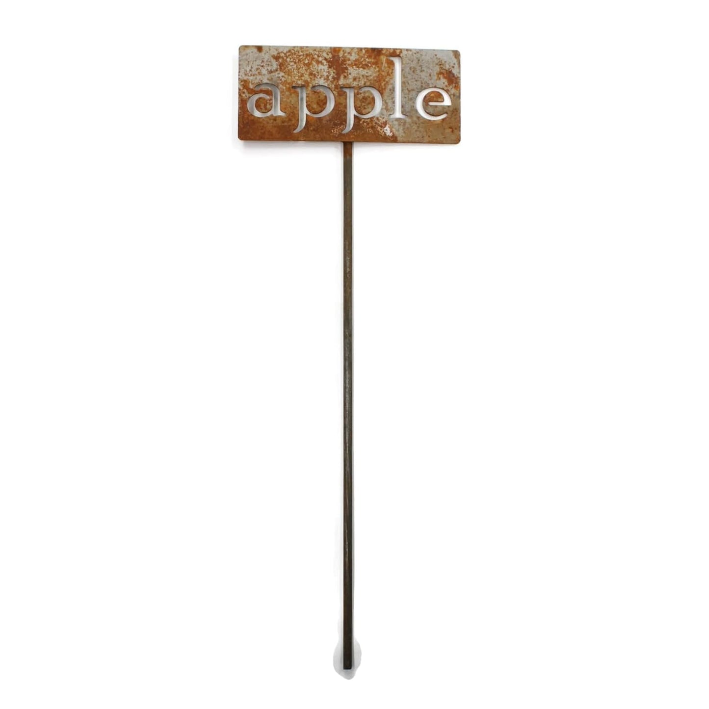Classic Metal Garden Markers 19 Inches Tall (apple, Naturally Rusted)-VerdiqueGarden