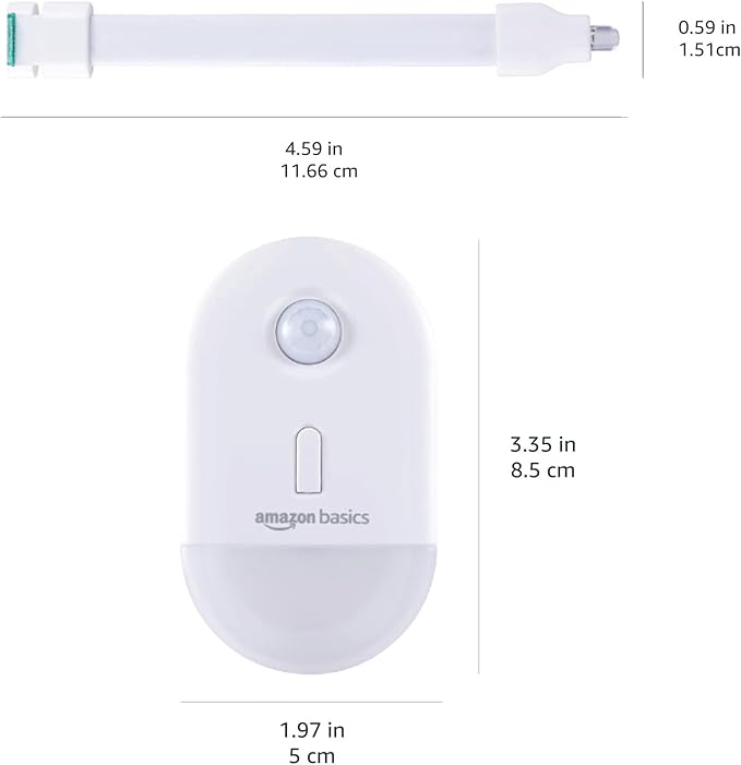 Amazon Basics Color Changing LED Toilet Bowl Motion Sensor Light, Battery Operated, 2 Pack, White-VerdiqueGarden