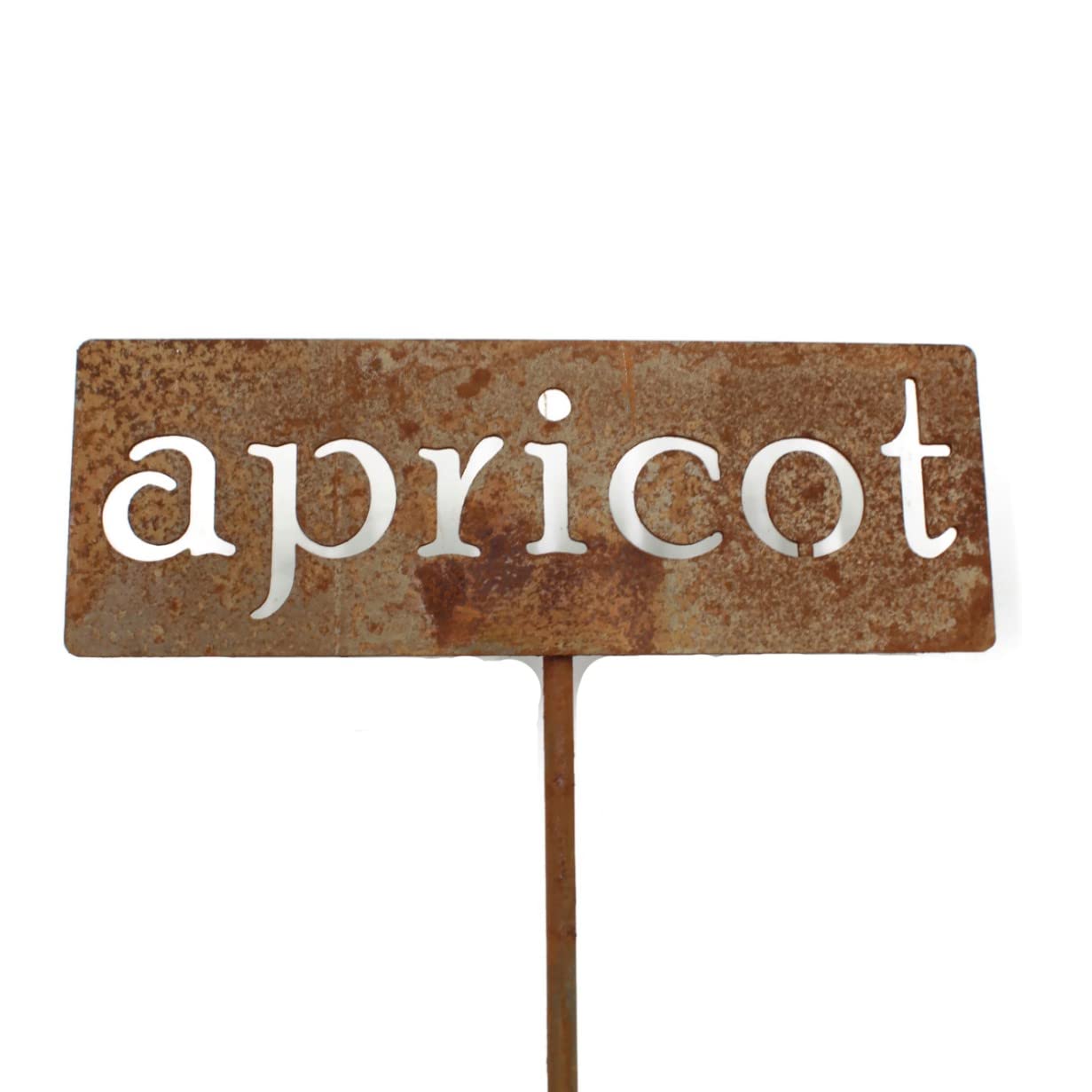 Classic Metal Garden Markers 19 Inches Tall (apricot, Naturally Rusted)-VerdiqueGarden