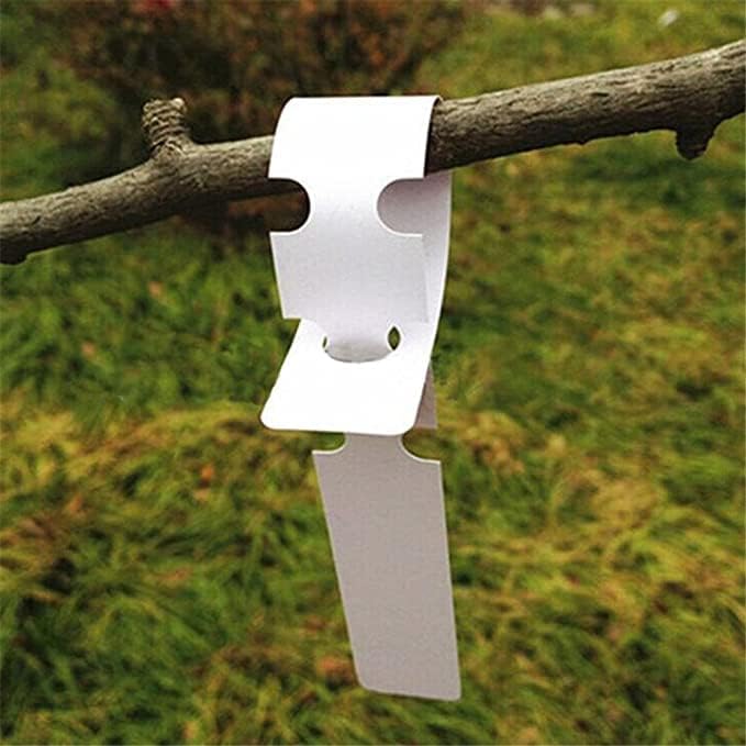 100Pcs White Plant Tags Wrap Around Tree Tags Markers, Removable,Adjustable Garden Labels 8.27"x0.8"-VerdiqueGarden