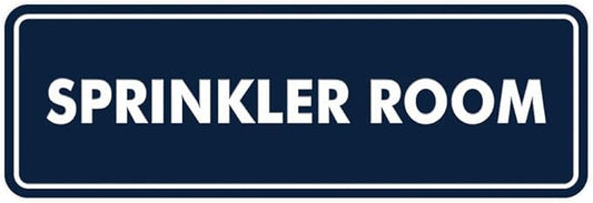 Signs ByLITA Standard Sprinkler Room Sign (Navy Blue/White) - Large-VerdiqueGarden