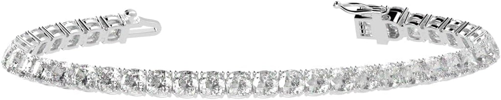 Houston Diamond District 2 to 28 Carat Lab Grown Diamond Classic Tennis Bracelet, 4-Prong Setting for Women (E-F Color, VS2-SI1 Clarity)
