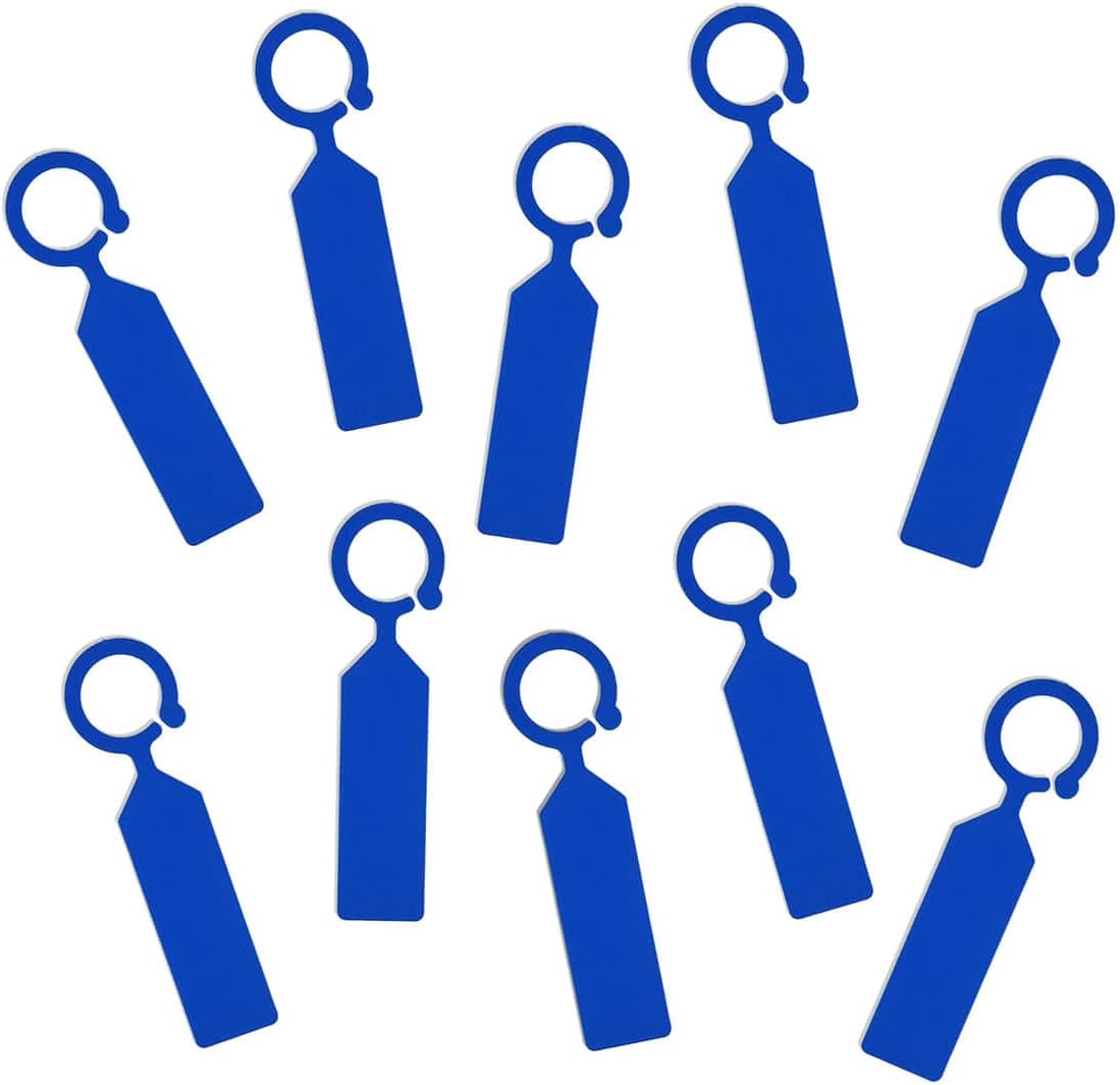 MHY 100 Pcs Thick Plastic Labels - Garden Waterproof Plant Tags - 4.3 inch Color Hanging Markers for Potted Plants, Nurseries, Trees, Gardening (Blue)-VerdiqueGarden