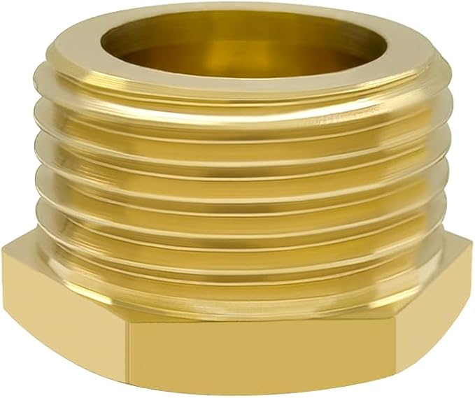 Hooshing 4PCS 3/4" GHT Garden Hose End Female Cap and Male Plugs Kits Garden Irrigation Brass Pipe Fittings Water Tubing Stopper-VerdiqueGarden