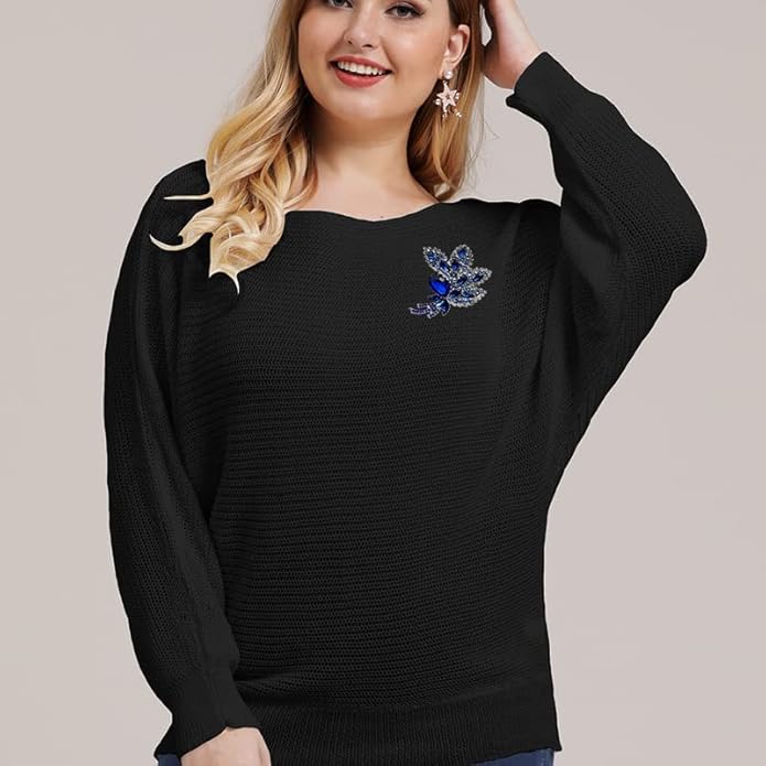 YOQUCOL Big Large Brooch Pin Austrian Crystal Leaf Shape Bouquet Rhinestone Scarf Decoration Wreath Cloth Brooches Pins For Women Girls