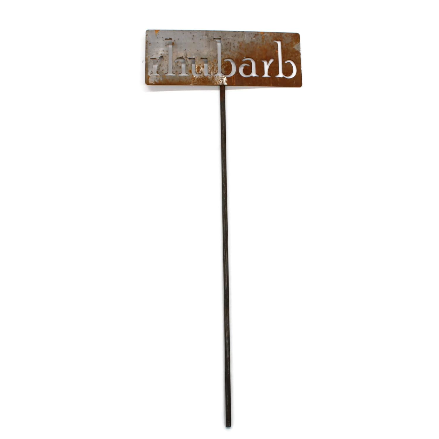 Classic Metal Garden Markers 19 Inches Tall (rhubarb, Naturally Rusted)-VerdiqueGarden