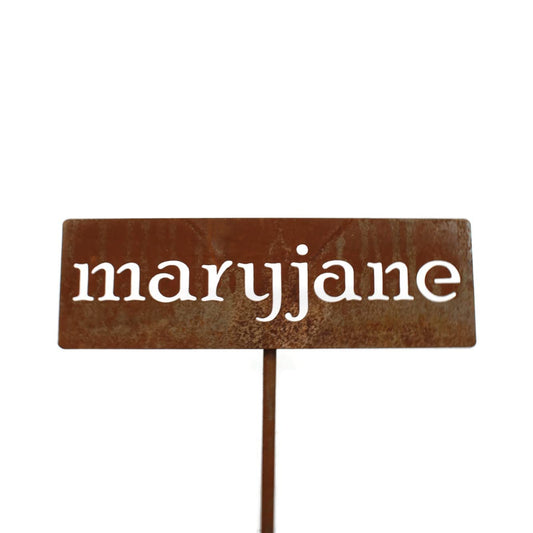 Classic Metal Garden Markers 19 Inches Tall (maryjane, Naturally Rusted)-VerdiqueGarden