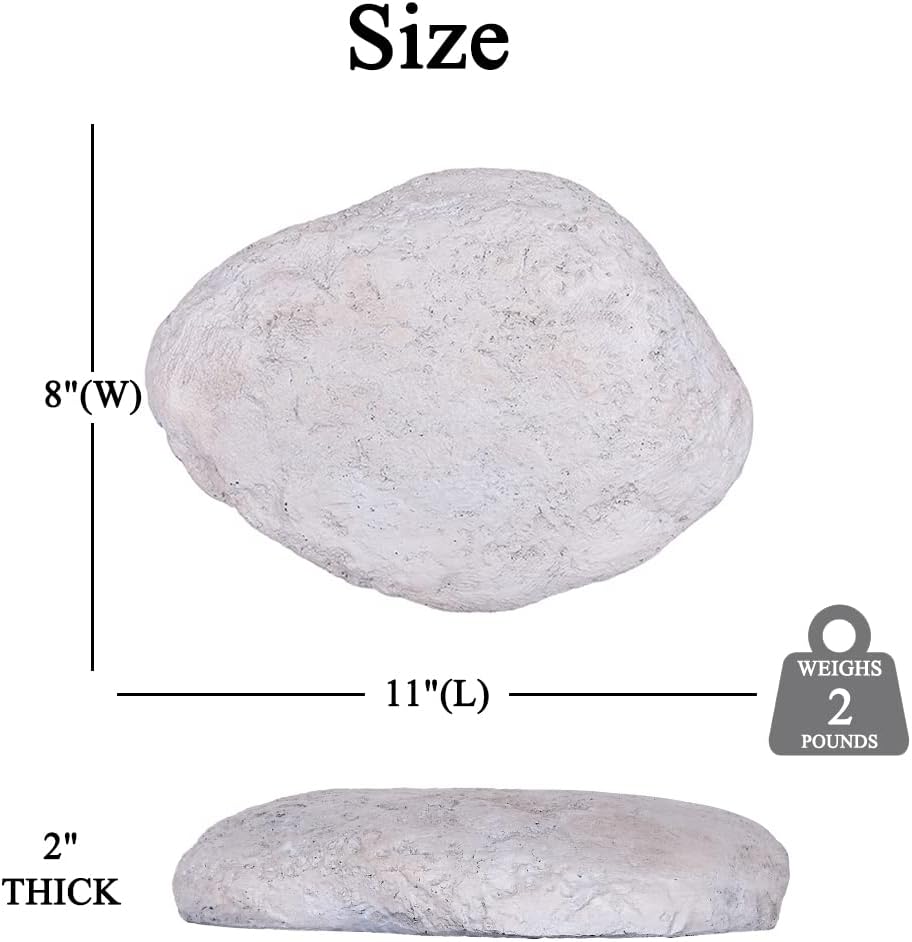 Personalized Garden Memorial Stones Engraved Rocks with Any Message, Decorative Grave Memorial Plaques Rocks for Loved Ones Outside Cemetery Decoration, Resin, 11" x 8"-VerdiqueGarden