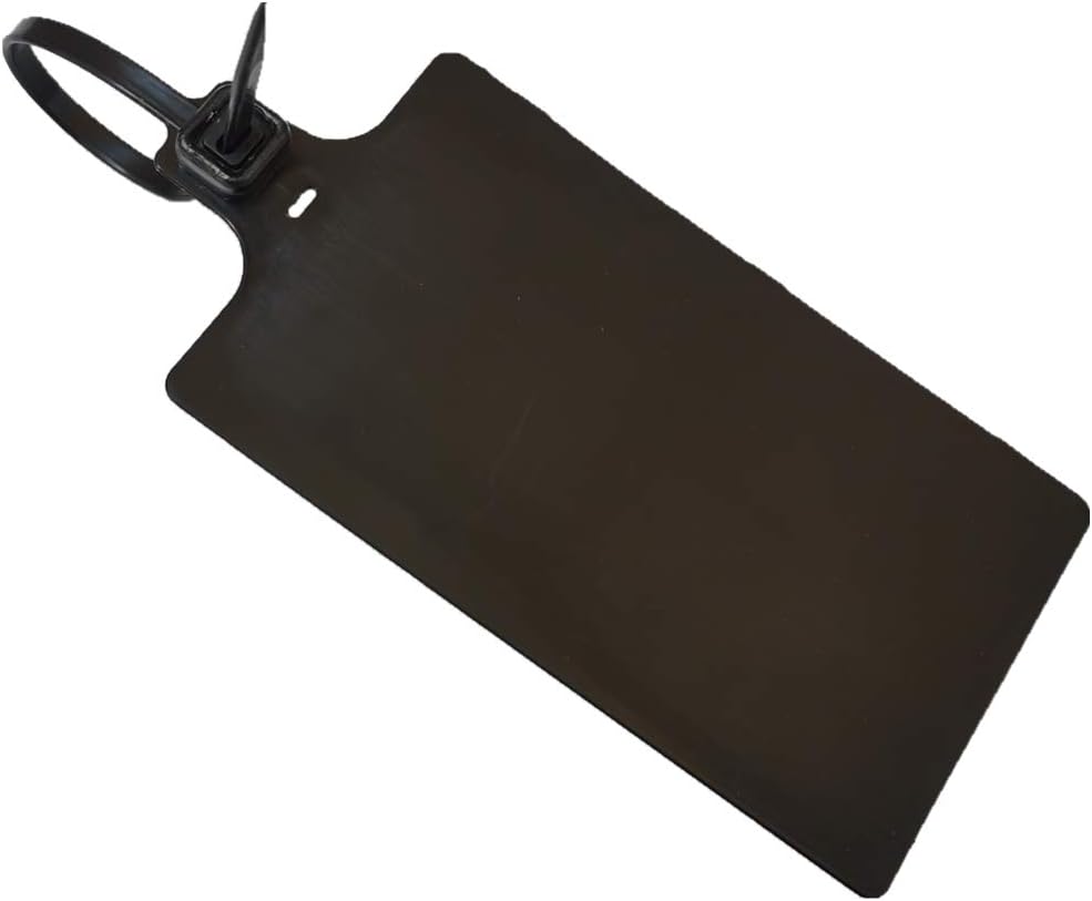 Blank Waterproof Plastic Tags Marker Ties Large Labeling Tags 2.28"×3.94" (50pcs, Black)-VerdiqueGarden