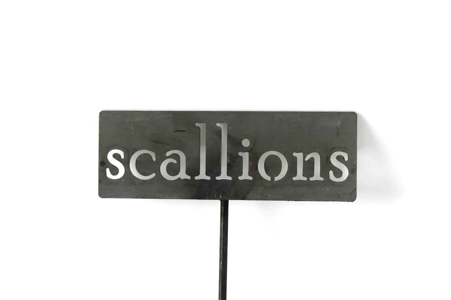 Classic Metal Garden Markers 19 Inches Tall (scallions, Raw, Unfinished Steel (will rust with time))-VerdiqueGarden