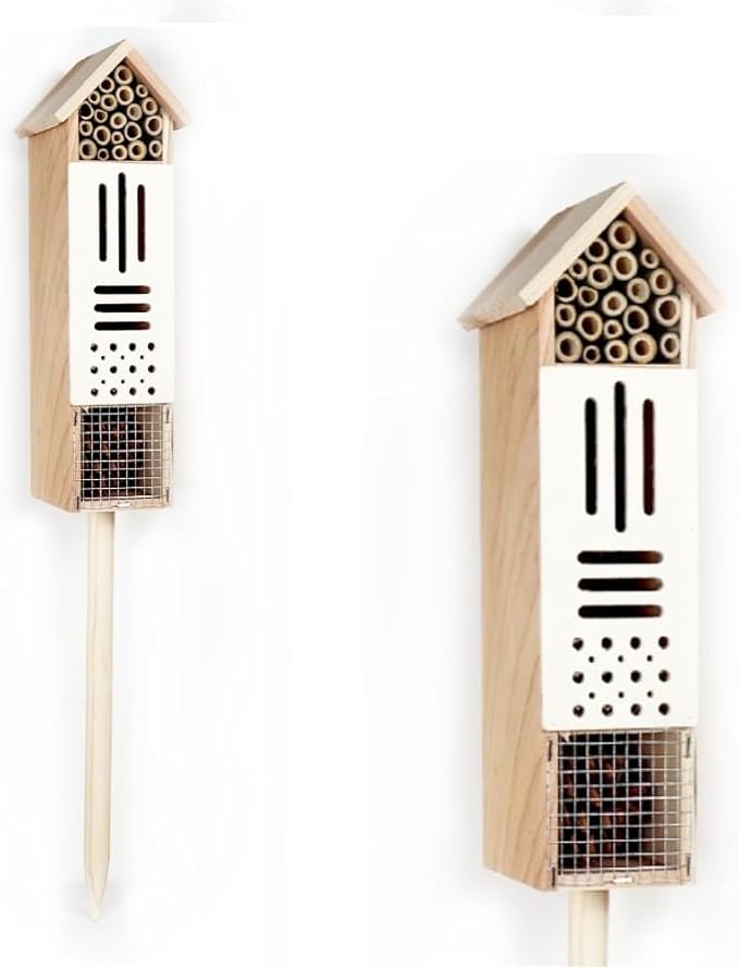 Wooden Insect House, Insect Hotel for Bugs, Bees, Butterflys, Ladybirds, Natural Beneficial Insect Habitat for Garden and Yard-VerdiqueGarden