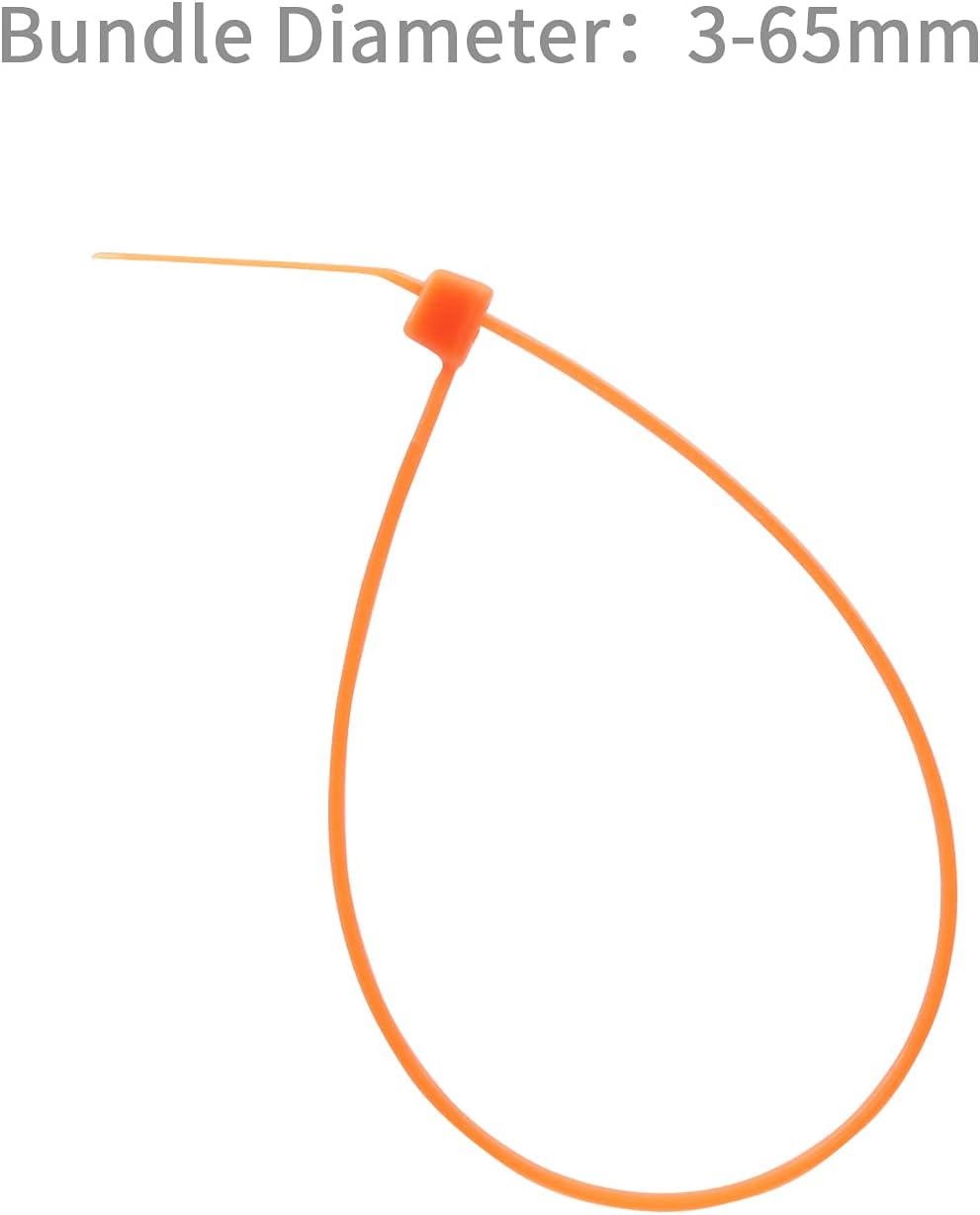 XINGO 10 Inch Cable Zip Ties (500 Pack), 40 Lbs Tensile Strength-Heavy Duty, Self-Locking Nylon Plastic Nylon Wire Ties for indoor and outdoor use(Orange)-VerdiqueGarden
