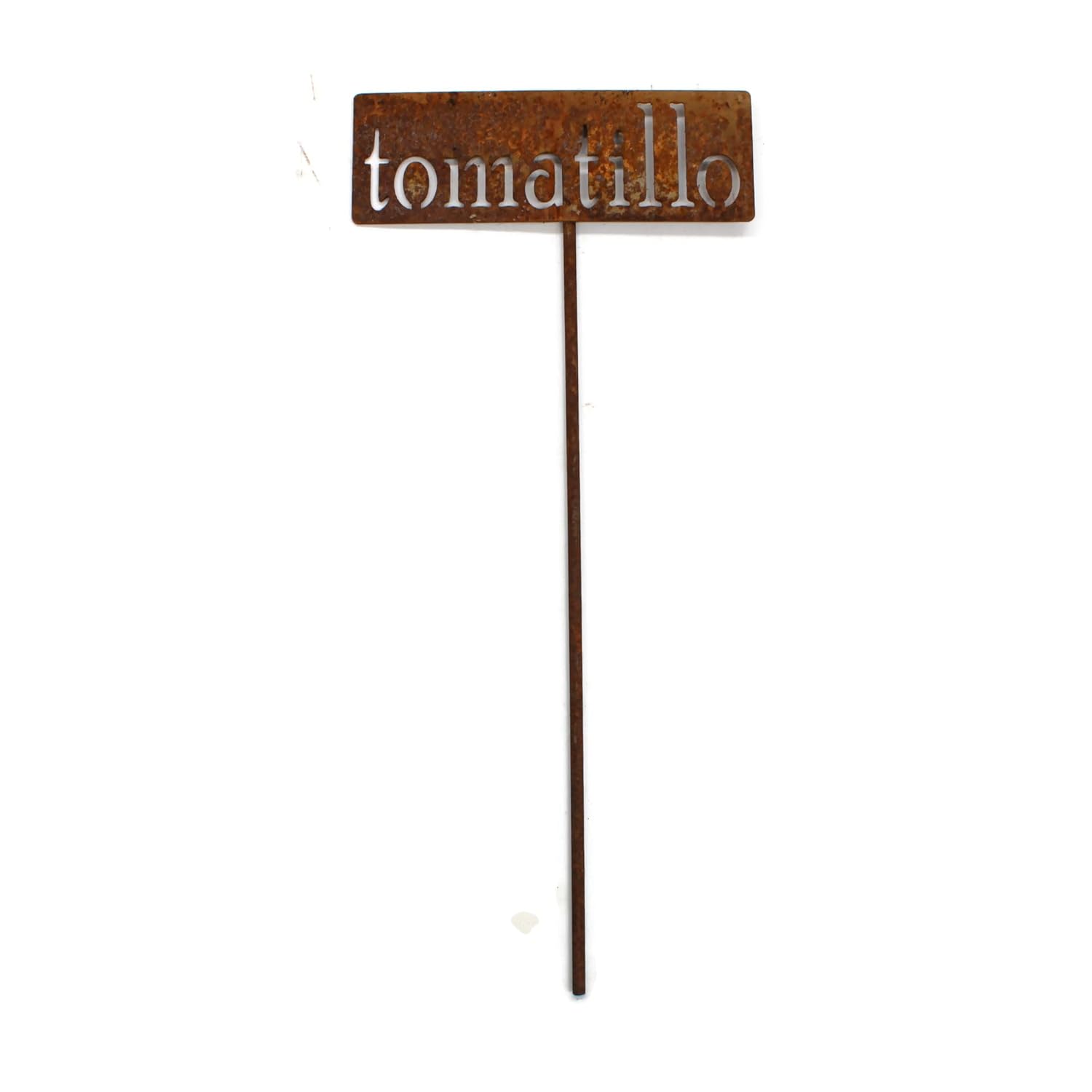 Classic Metal Garden Markers 19 Inches Tall (tomatillo, Naturally Rusted)-VerdiqueGarden