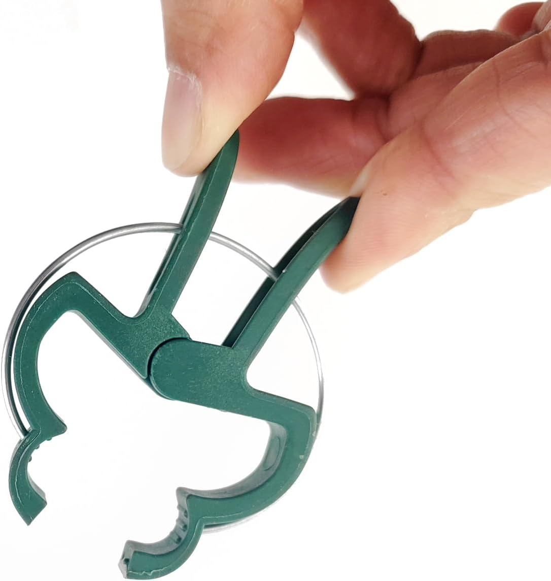 GXXMEI 100PCS Plant Clips Garden Clips for Tomato Cage, Tomatoes Clips Plant Support Clips for Bamboo Stakes, Climbing Plants, Vines, Gentle Plant & Flower Trellis Clips for Plant Stalks, Stems-VerdiqueGarden