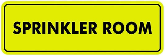 Signs ByLITA Standard Sprinkler Room Sign (Yellow/Black) - Small-VerdiqueGarden