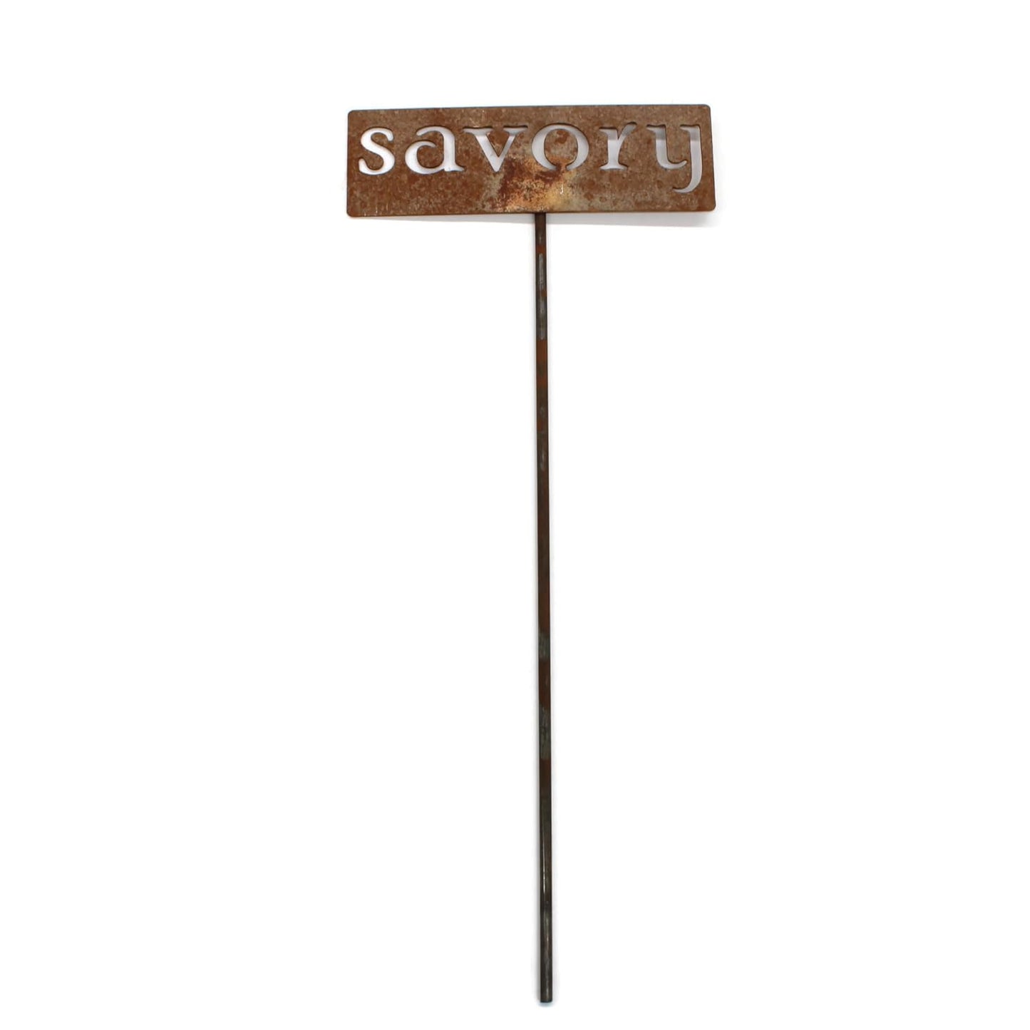 Classic Metal Garden Markers 19 Inches Tall (savory, Naturally Rusted)-VerdiqueGarden