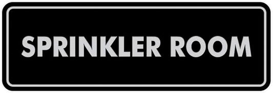 Signs ByLITA Standard Sprinkler Room Sign (Black/Silver) - Large-VerdiqueGarden